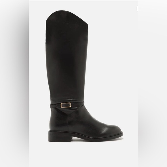 Arezzo Shoes - 🚨Arezzo Women’s Bota Baixo Leather Knee-High Boots| Size: 5.5B | Black NWB